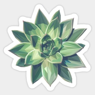 Green Succulent Sticker